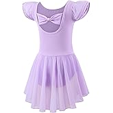 Mecceos Ballet Leotards for Girls Toddler Dance Leotards Short/Long Sleeve Skirt Ballerina Outfits