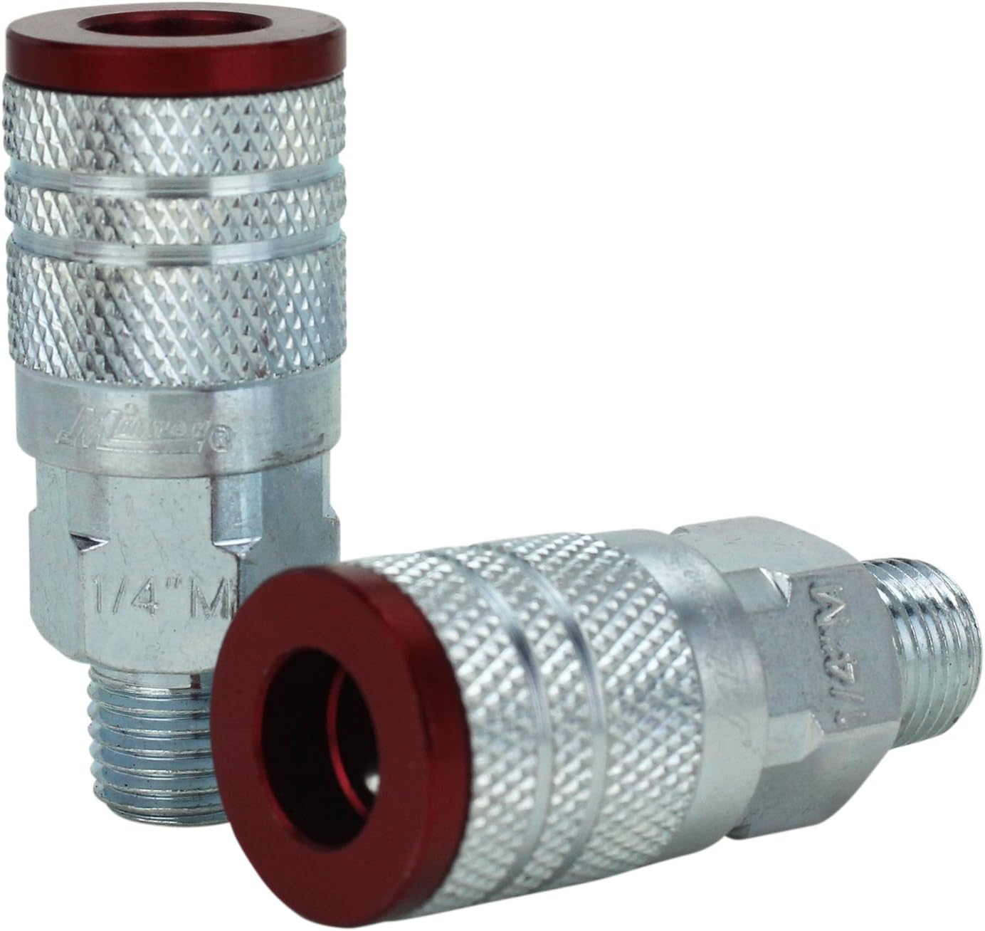 ColorFit by Milton Coupler & Plug Kit - (M-Style, Red) - 1/4" NPT, (14-Piece) - - 