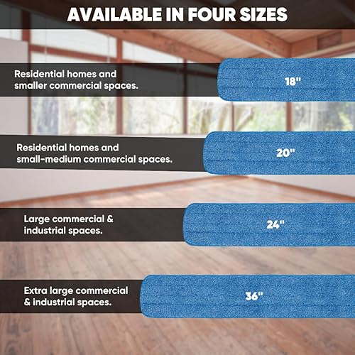 9 Pack Microfiber Cleaning Pads Compatible For Bona Mop, 18 Inch Microfiber Mop Pads For Bona