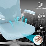 naspaluro Office Desk Chair with Flip-Up Armrests High Back Ergonomic Blue view 5