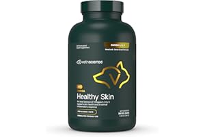 VetriScience Omega Healthy Skin Capsules, Omega 3.6.9 Fish Oil Supplement for Dogs and Cats, Skin Health, Coat Growth, Reduce Shedding, Over 750 mg Omega Fatty Acids per Capsule, Gel Caps, 90 Count