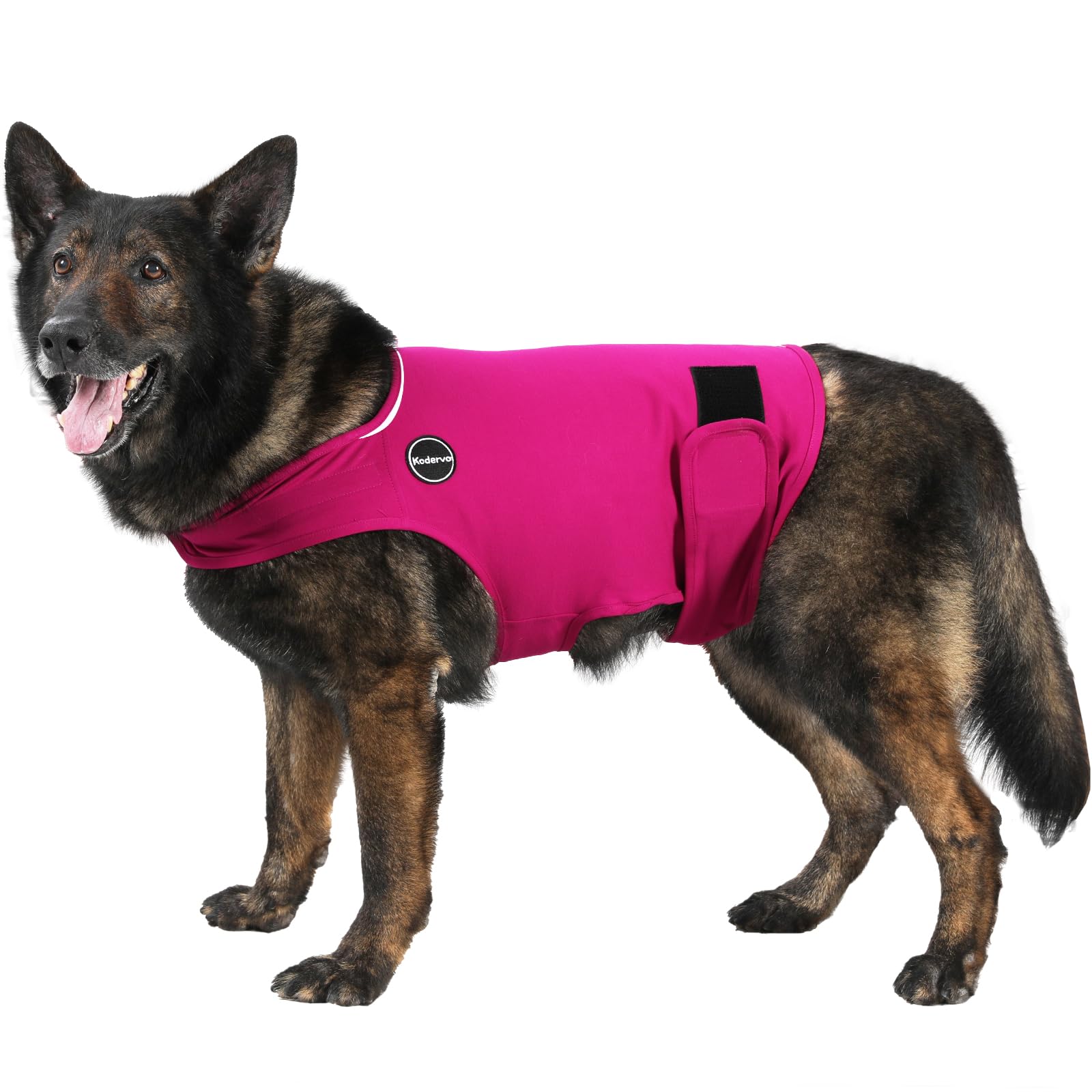 Photo 1 of Kodervo Dog Anxiety Jacket, Skin-Friendly Dog Calming Shirt - Dog Coat for Thunder, Fireworks, Vet Visits and Separation - Keep Pet Calm Without Medicine & Training, Anti Anxiety, Rose, Large