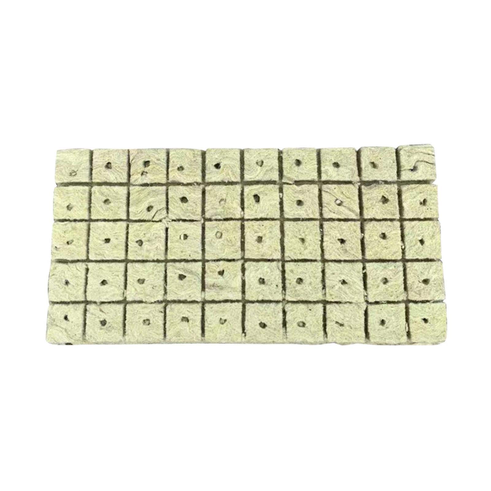 POHOVE 1.5”Rockwool Cubes,Rockwool Starter Plugs Grow Cubes Starter Sheets Rockwool Grow Cube See d Starting Hydroponic Grow Media Growing Medium for Vigorous Plant Growth(size:25 * 25 * 25mm TypeA)