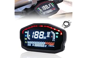 PACEWALKER Universal Modification Motorcycle LED LCD Speedometer Digital Odometer Backlight for 1,2,4 Cylinders for Honda Ducati Kawasaki Yamaha(Professional Installation Required)