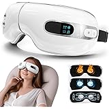 Huhubol Eye Massager with Heat and Cooling Relax Eye Strain Dry Eyes, Music Heated Eye Massager Reduce Dark Circles, Eye Bags