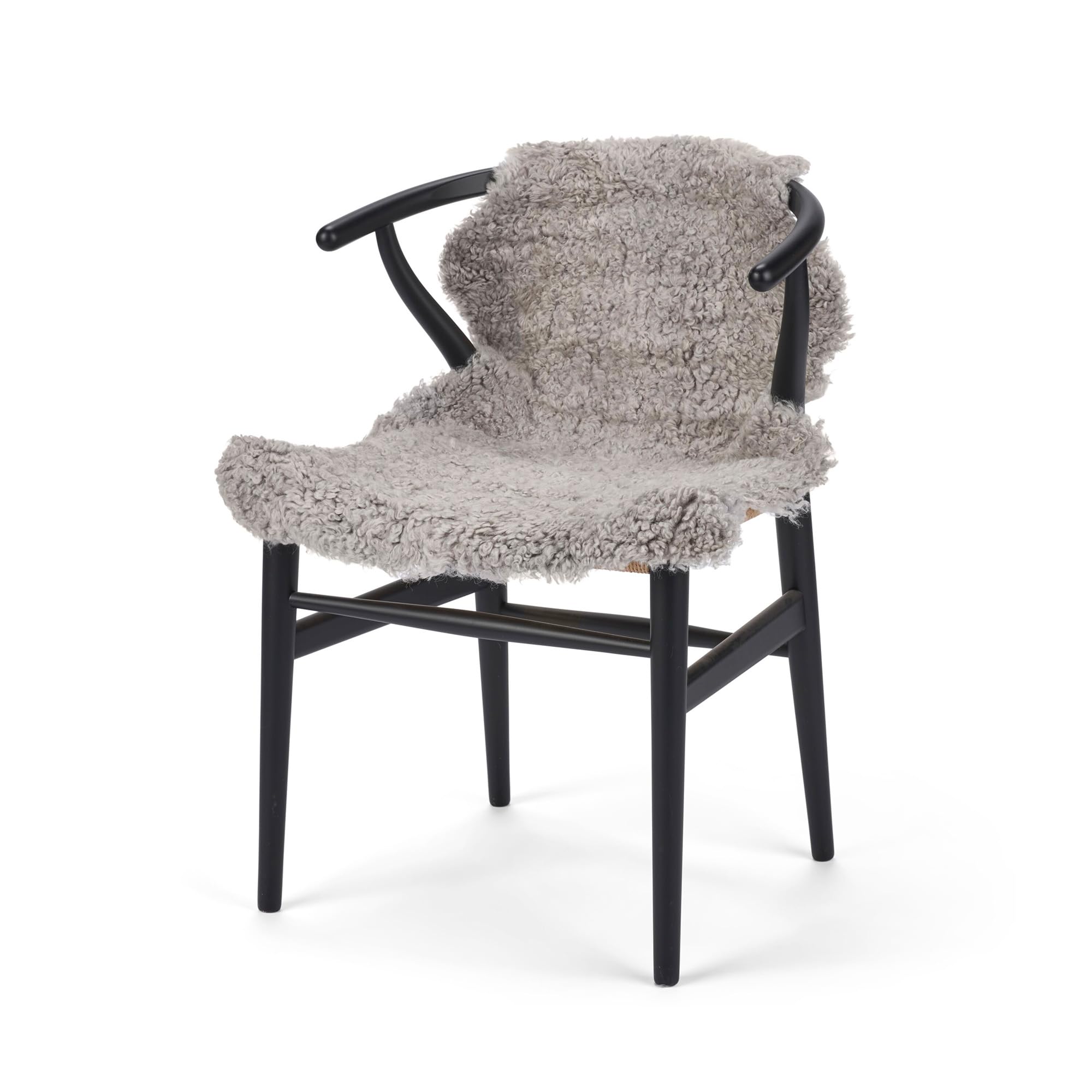 Nordic Sheep Real Sheepskin rug Short Hair 90x60 cm | Bedside rugs for bedrooms, sofa, chair or dining table | Each Sheepskin is unique and created by nature | Small Fluffy Rug in Light Grey