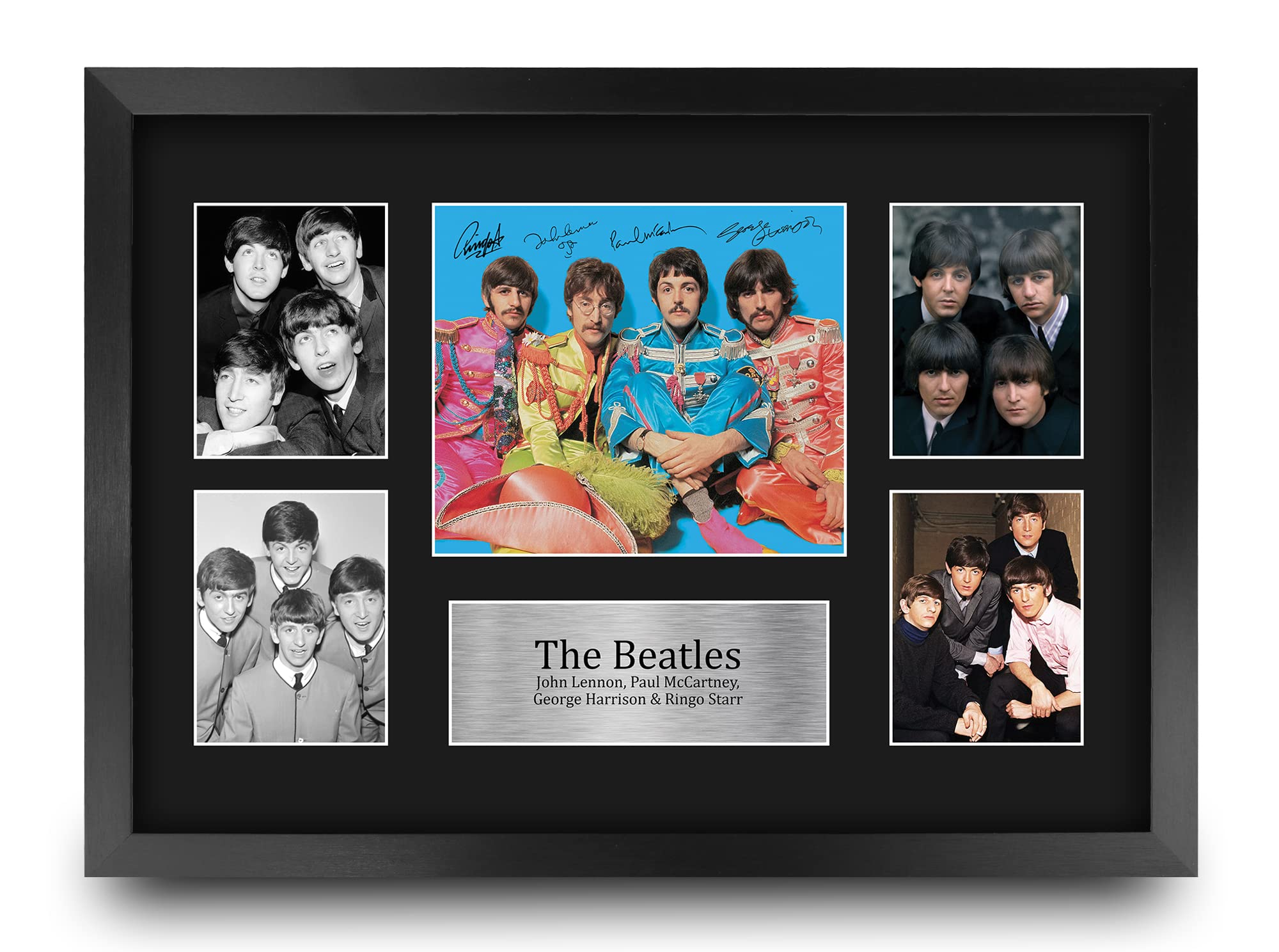 HWC Trading FR A3 The Beatles Gifts Printed Signed Autograph Picture for Music Memorabilia Fans - A3 Framed — image 1