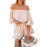 Fixmatti Women Boho Summer Romper Casual Floral Print Off Shoulder Strapless Shorts Jumpsuits