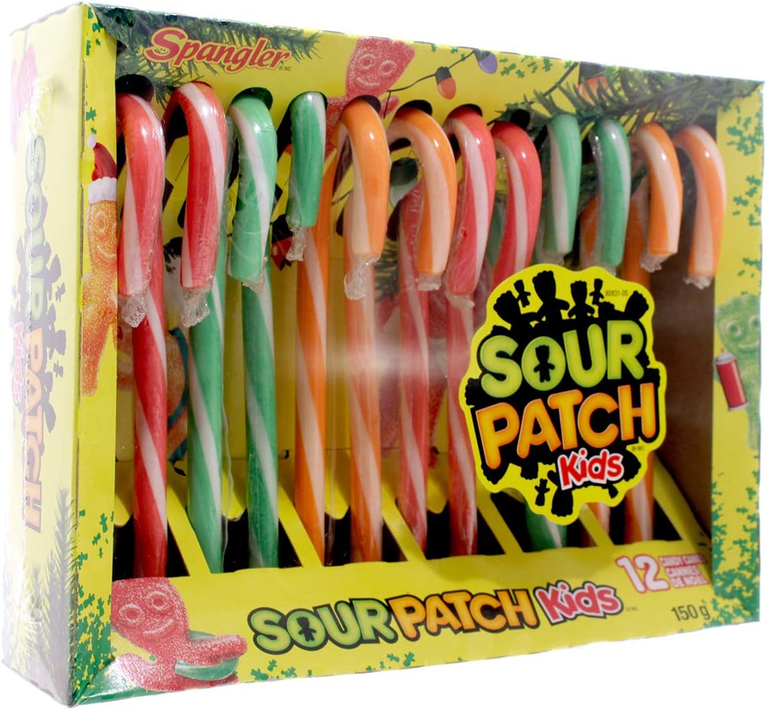 Sour Patch Kids Candy Canes 150g / Sour Patch Kids Cannes de noël 150g
