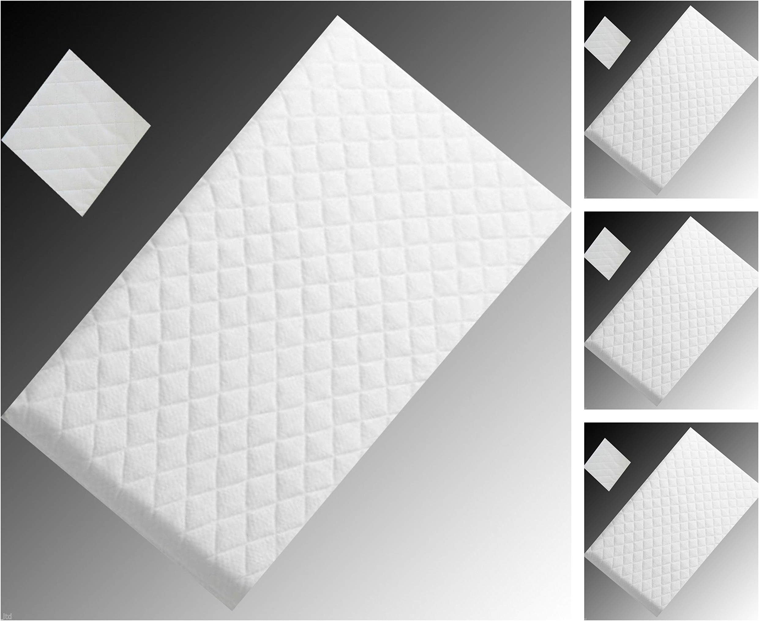 Rainbow Group NURSERY BABY QUILTED BREATHABLE CRADLE/PRAM/COT/CRIB MATTRESS SIZE 90 x 40 CM SQUARE CORNERS