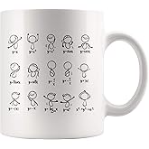 Panvola Funny Math Coffee Mug Algebra Dance Humorous Mug 11 oz Ceramic Coffee Cup Dance Figures Equation Math Teacher Student Gift Ideas White Cups