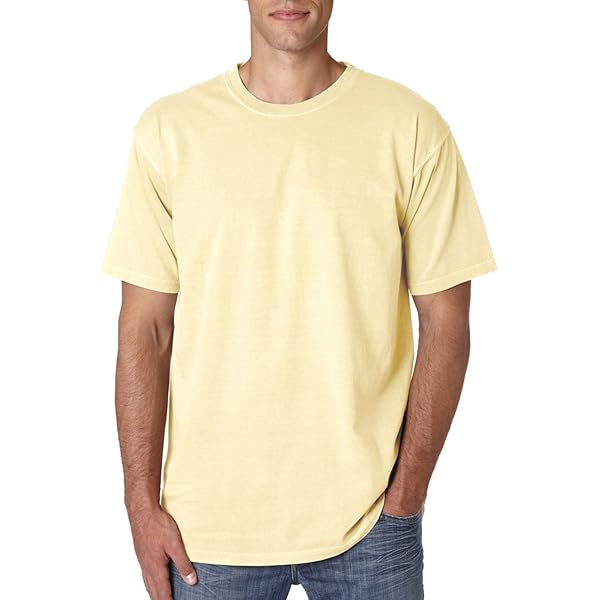 Comfort Colors Men's Short Sleeve T-Shirt - Style 1717, Mango Color, Size Large - View #6
