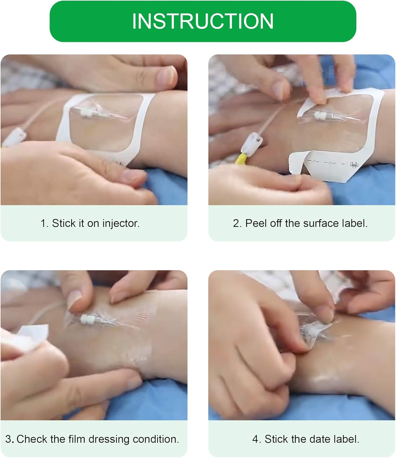 110PCS Waterproof Transparent Film Dressing 2 3/8" x 2 3/4", Wound Cover Bandage Tape,Sterile Protection, Adhesive First Aid Bandage Pads Fits for Post-Surgical, Medical Appliance: Health & Personal Care