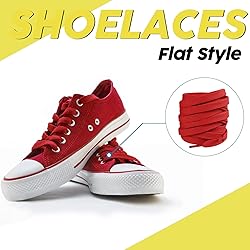 LUOFMISS 2 Pairs Flat Shoe Laces 5/16" Athletic