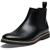 Vostey Chelsea Boots Men Casual Dress Boots Black Ankle Classic Slip on Boots for Men