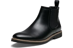 Vostey Chelsea Boots Men Casual Dress Boots Black Ankle Classic Slip on Boots for Men