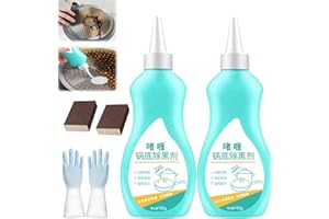 HONGMENG 2Pcs-Magic Gel Cleaner for Pots and Pans, Gel Cleaner for Pot Bottom,Black Pot Bottom Cleaning Gel,150g Stainless Steel Pan Cleaner, Gel Cleaner for Cookware Bottom