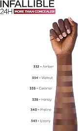 L'Oréal Paris Infallible More Than Concealer 334 Walnut 24H Full Coverage view 5