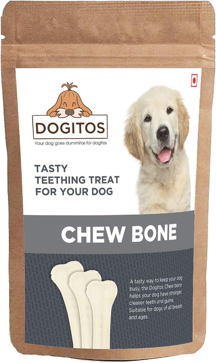Dogitos Rawhide Pressed Chicken Bone for Dogs | Chew Treat for Dogs (3 inch, 850gm)