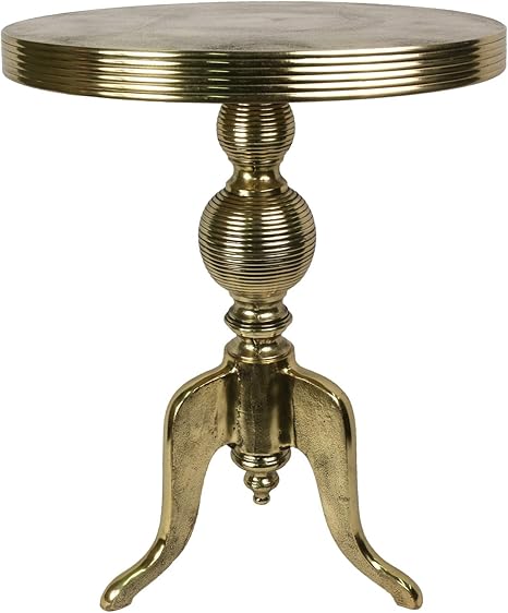 Aluminio mesa redonda 55 cm en la parte superior oro/latón Industrial