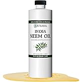 Zatural 100% Pure Neem Seed Oil | Cold Pressed, Undiluted Natural Oil for Skin Conditioning, Hair Moisture & Botanical Blending (16 Fl Oz)