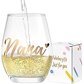 Lamyba Nana Gifts for Grandma, Mother's Day Gifts - Nana Wine Glass, Unique Birthday Gift Ideas, Perfect Presents for Halloween/Thanksgiving Day/Christmas Day