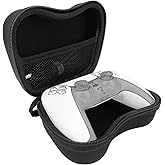 Linkidea Hard Controller Case Compatible with Sony PlayStation 5 DualSense, PS4 DualShock 4, PS3 Dualshock 3, Gaming Accessories Storage Carrying Bag (Black)