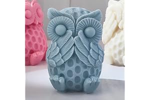 ASAISWO Night Owl Resin Mold Owl Candle Mold Animal Mold Owl Jewelry Resin Casting Molds Handmade Silicone Mold for Resin Candle Making Molds Craft Supplies 3D Mold Resin Mold Sculpture Mold Resin DIY Mold