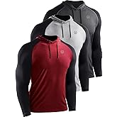 NELEUS Men's Dry Fit Athletic Shirt Workout Running Long Sleeve Shirts with Hoods