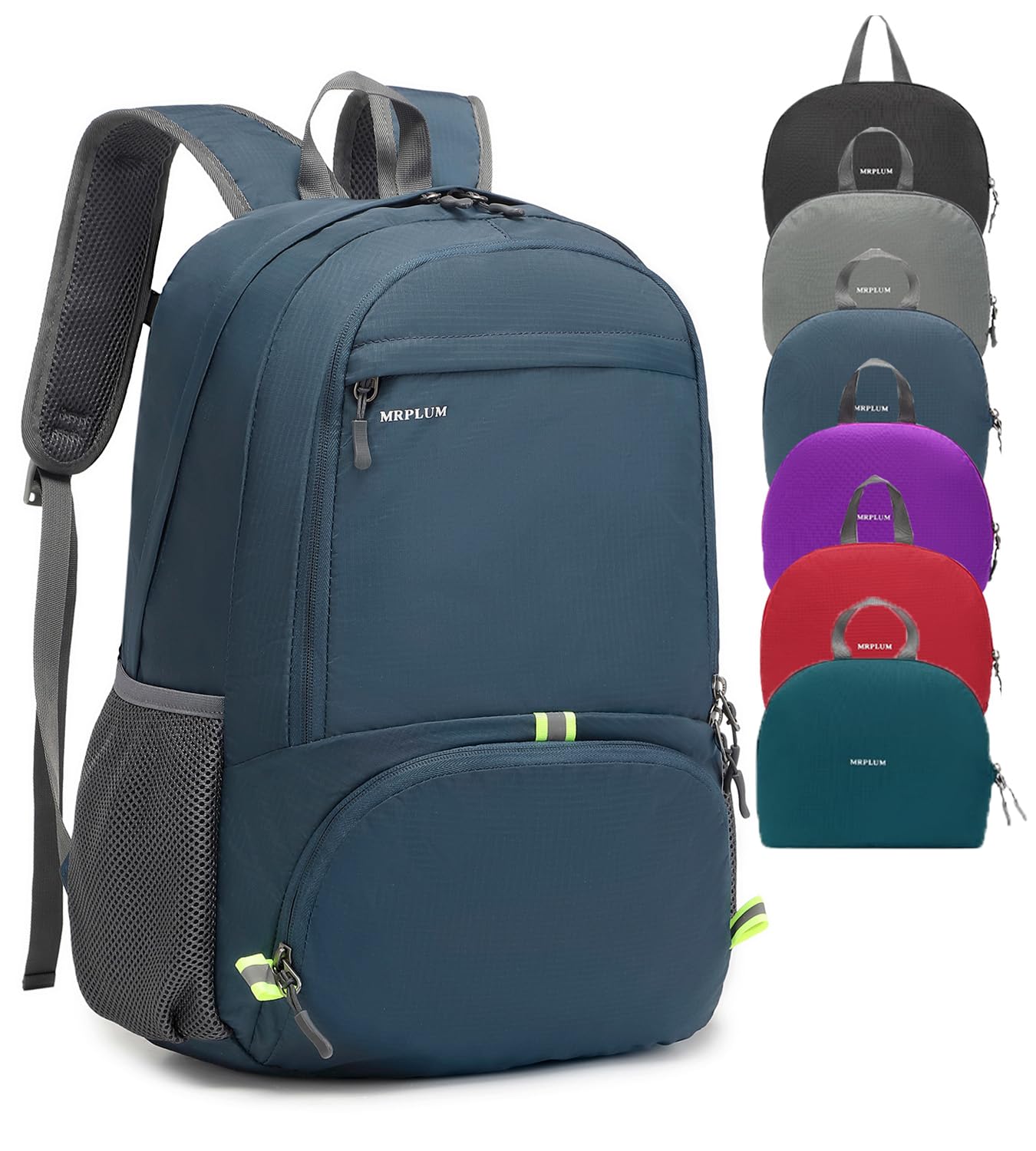 MRPLUM 30L Rucksack Foldable Ultralight Packable Backpack, Unisex Durable Handy Daypack for Travel & Outdoor Sports Durable & Waterproof (Navy Blue)