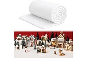 PJT 5 Pack Christmas Fake Snow Blanket – 3×8 FT Thick Fluffy Snow Blanket for Village Display, White Artificial Snow Sheet for Christmas Decorations, Winter Wonderland Setup, Crafts & Xmas Tree Base Décor