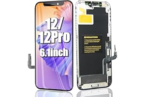 EFAITHFIX for iPhone 12/12 PRO Screen Replacement 6.1 Inch 3D Touch LCD Screen Display Full HD Digitizer Frame Assembly Compa