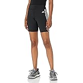 adidas Womens Training Essentials 3-Stripes High-Waisted Shorts