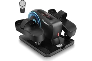 ANCHEER Under Desk Elliptical, Electric Ellipse Leg Exerciser While Sitting for Seniors Adults, Auto/Manual Dual Mode Motorized Foot Pedal Exerciser with Remote Control for Home Office Use