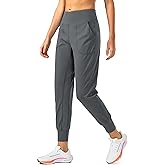 Soothfeel Women's Joggers with Zipper Pockets Petite/Regular/Tall High Waisted Athletic Workout Yoga Pants Joggers for Women