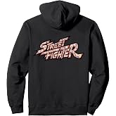 Street Fighter Gaming Logo Pattern Chibi Retro Arcade Gamers Pullover Hoodie