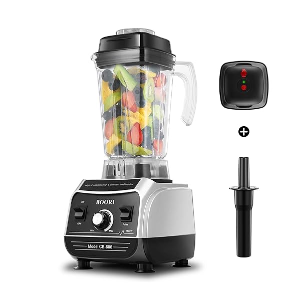 BOORI Standmixer Hochleistung 2 Liter BPA-Frei, Hochleistungsmixer 1500Watt 27000 U/min Vakuum Mixer Professioneller Smoothie