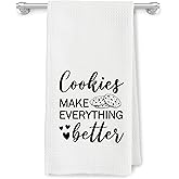 JMICPTUB Funny Cookie Baker Kitchen Towels, Gifts for Cookie Bakers, Tea Towels for Baking, Baking Lover Gifts Decorative Dish Hand Towel for Kitchen, 16x24 Inch