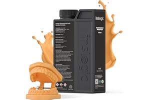 Inslogic Dental Implant Model 3D Printe Resin, High Accuracy and Low Shrinkage, Smooth Surface, 405nm UV-Curing Resin for Dental Models, Prosthetics, Orthodontics, Research (Yellow, 1kg)