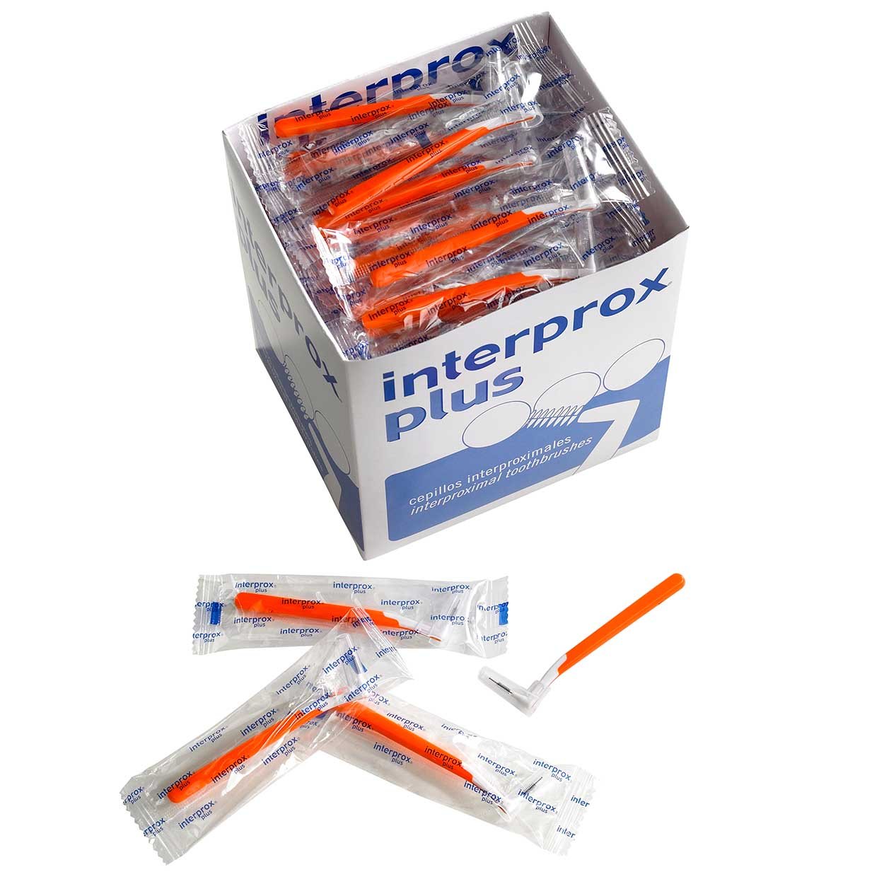 Interprox Plus Interdental Brushes Box of 100 (Orange Super Micro) — image 1