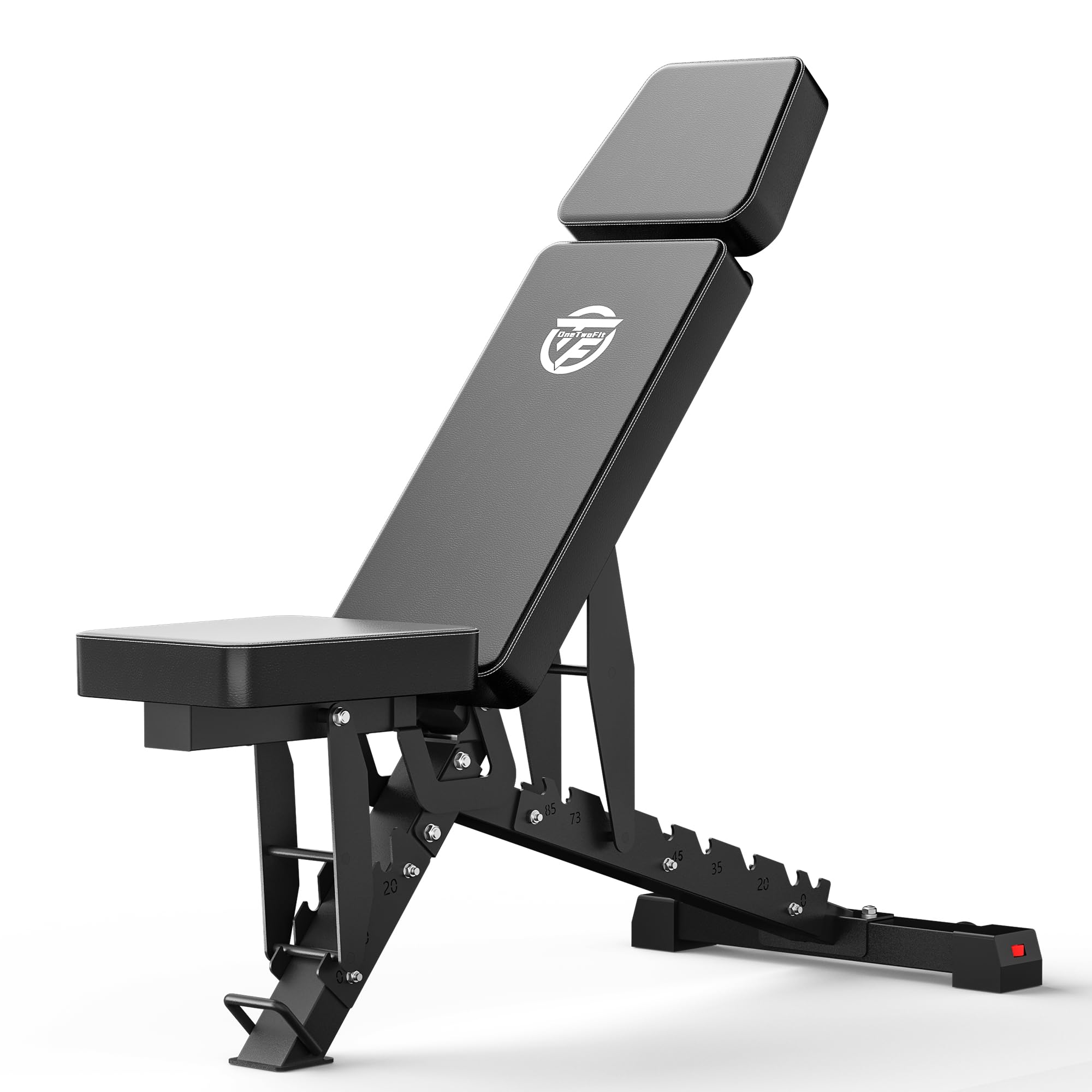 Photo 1 of 1400LB Professional Weight Bench, 24 + 9 Adjustable Workout Benches for Home Gym Fitness, Foldable Head Heavy Duty Gym Bench for Strength Training, Weight Lifting, Decline/Flat/Incline Bench Press