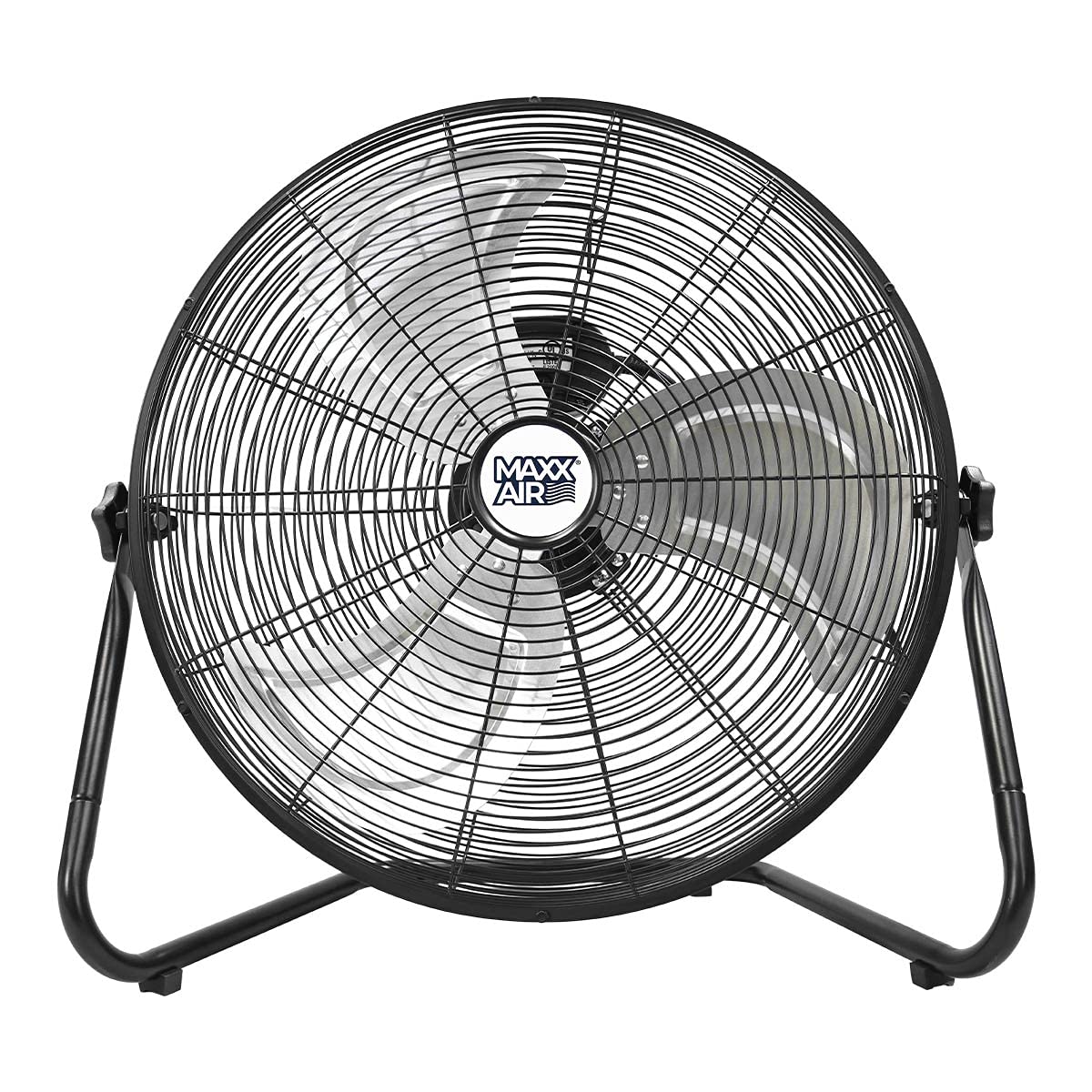 Maxx Air 20 Inch Fan, High Velocity Floor Fan with 2250 CFM, 3-Speed Metal Floor Fan for Indoor Use, Tilting Design, Efficient Air Circulation, Durable Construction for Home or Office