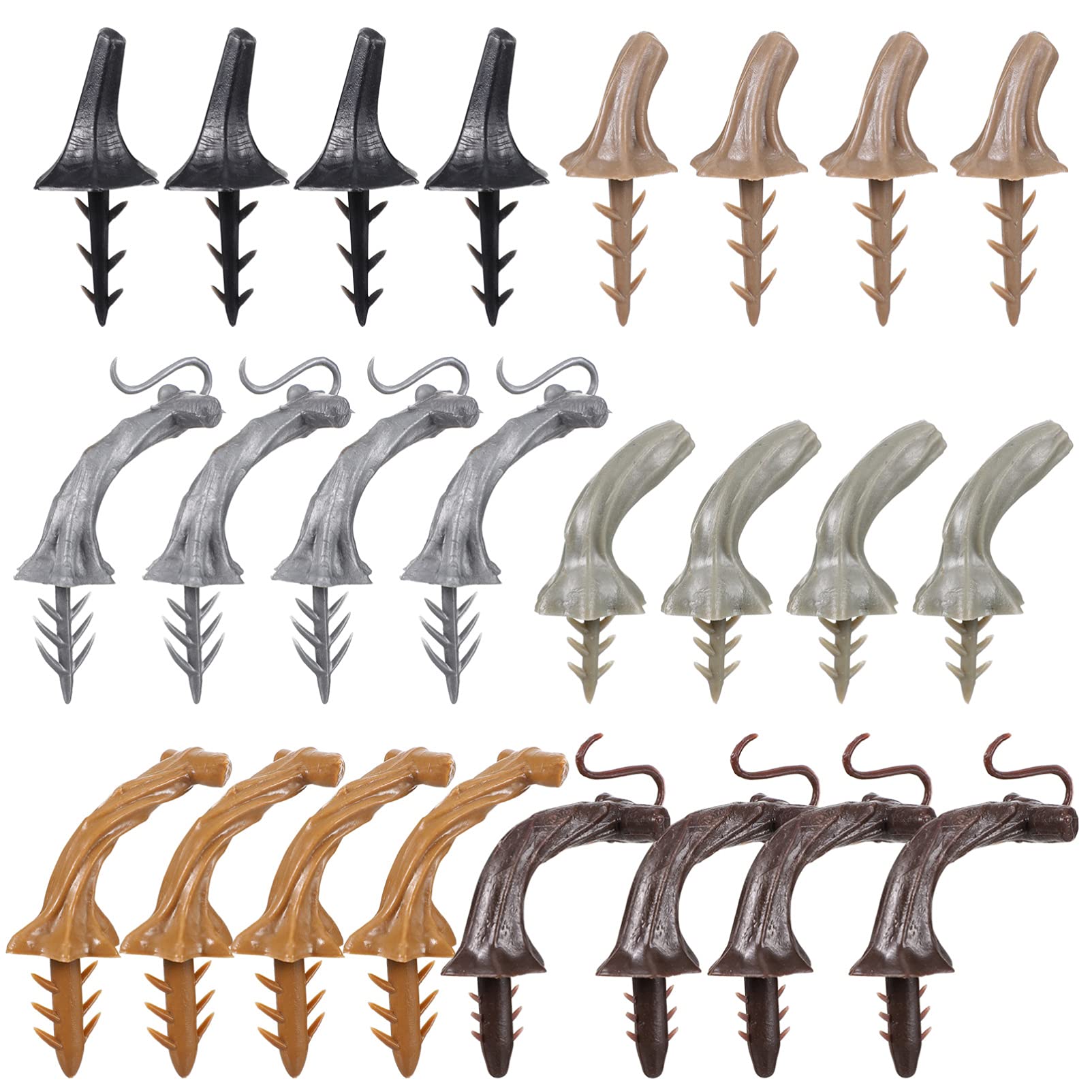 NUOBESTY Pumpkin Stem, DIY Halloween Pumpkin Supplies Plastic Handle for Harvest Fall Decor Halloween Thanksgiving Decoration DIY Supplies 24Pcs