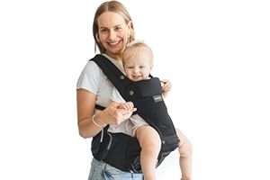 Momcozy Baby Carrier with Hip Seat, 2-in-1 Forward-Facing Hands-Free Infant Carrier for Active Babies, Detachable All-Season 