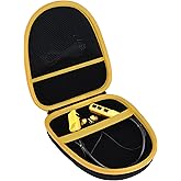 Lebakort Storage Case Compatible with DEWALT Heavy Duty 2-in-1 Neckband Headphones (Black+ Yellow Case)
