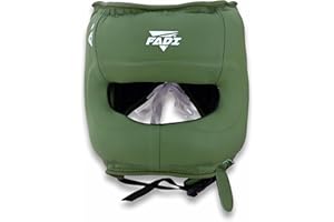 Fadi Sports Authentic Series A1 Boxing Headgear - Pure Leather Head Guard for Kids and Adults in MMA, Kickboxing, Muay Thai, Karate, Martial Arts and Taekwondo