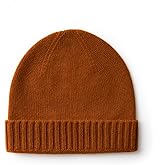 Downholme Men's 100% Cashmere Classic Cuffed Beanie