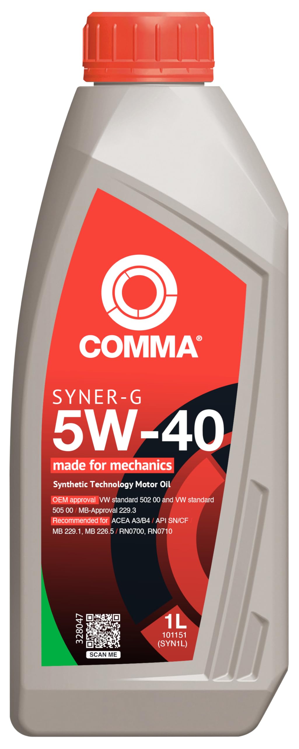 Comma SYN1L 1L Syner-G Full Synthetic 5W40 Motor Oil