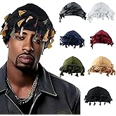Gturytr Turban for Men Vintage Twist Head Wraps Durag Satin Lined Halo Turban for Women Modal and Satin Scarf Tie