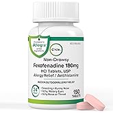 C'rcle Fexofenadine 180mg 24 Hour Allergy Relief Tablets - Non Drowsy Allergy Pills Medicine for All Day Relief - Antihistamine Fexofenadine Hydrochloride 180mg for Adults (150 Count)